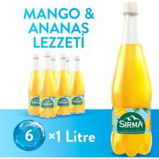 Sırma Mango & Ananas Aromalı C Vitaminli Maden Suyu 1 lt x 6 Adet