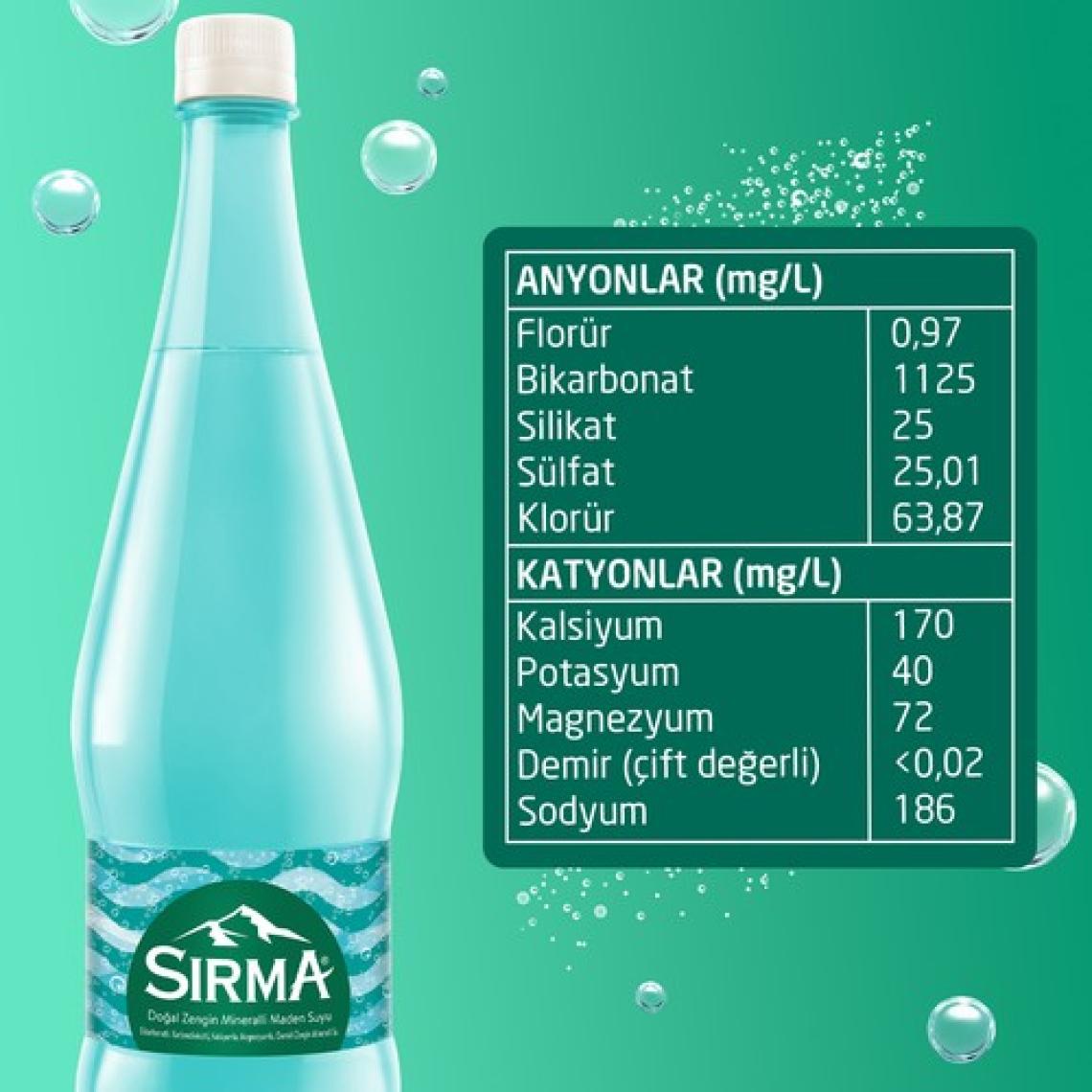 Sırma Doğal Maden Suyu 1 l X 6 Adet
