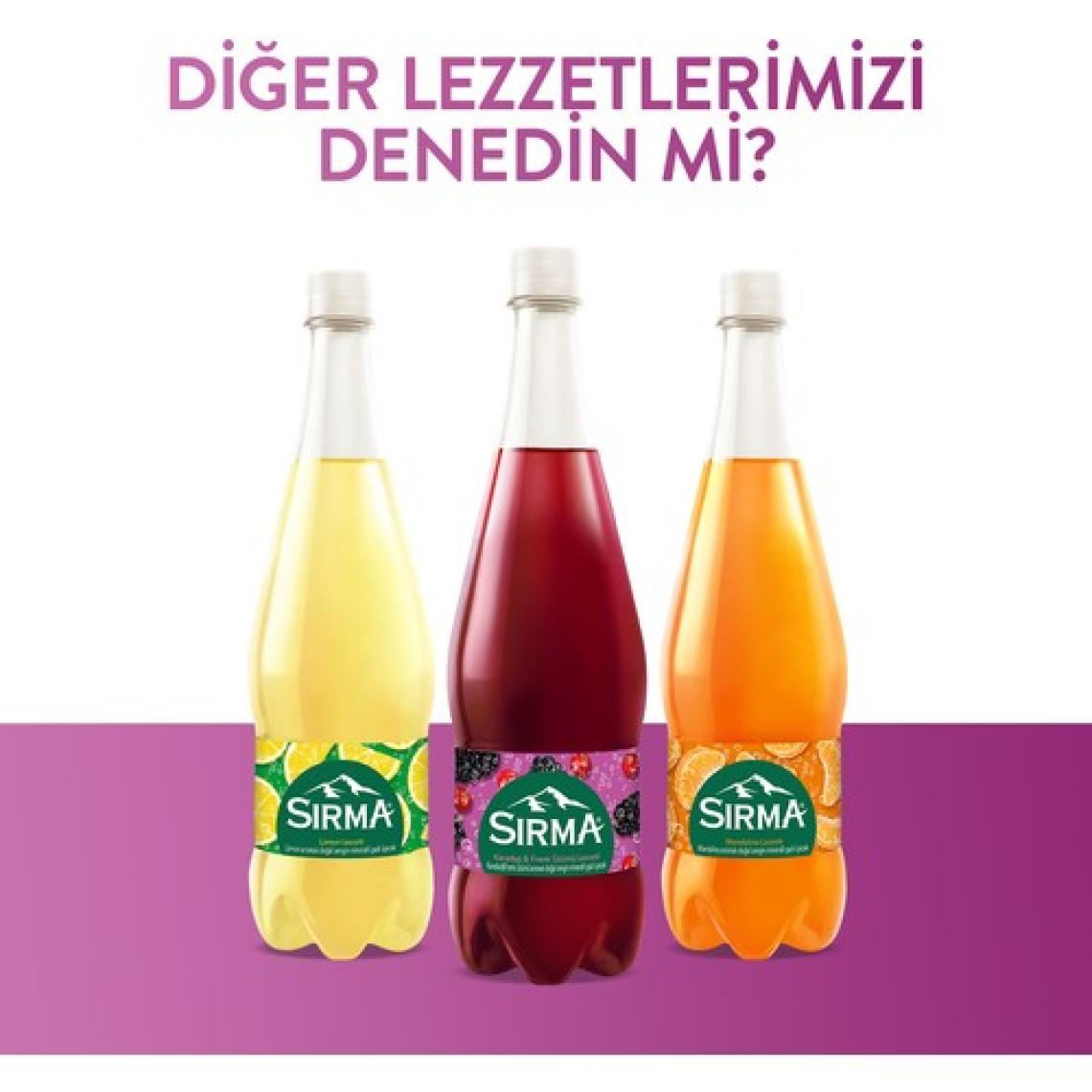 Sırma B Vitaminli Karadut & Frenk Üzümü Aromalı Maden Suyu 1 L X6 Adet