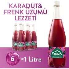 Sırma B Vitaminli Karadut & Frenk Üzümü Aromalı Maden Suyu 1 L X6 Adet