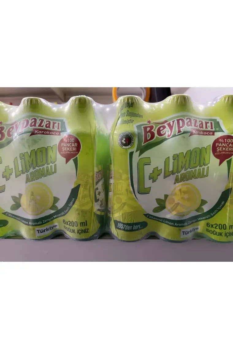 Beypazarı Maden Suyu C+Plus Limon Aromalı 200 Ml. 24'lü Paket