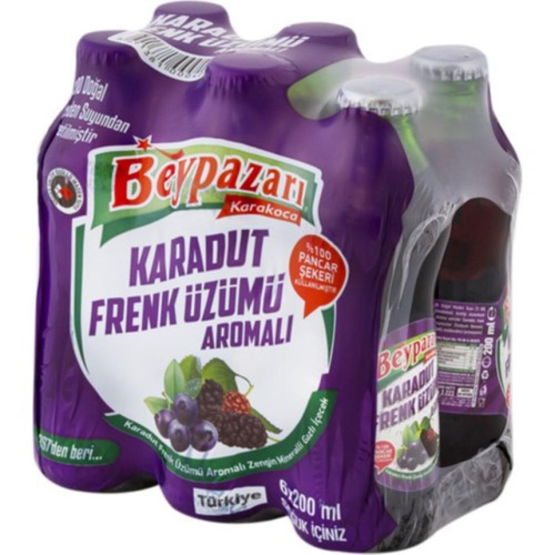 Beypazarı Karadut Frenk Üzümü Aromalı Maden Suyu 6'lı 200 ml