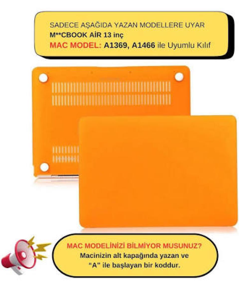 McStorey MacBook Air Kılıfı Macbook Air 13inç Mat (Eski USB'li Model 2010-2017) A1369 A1466 ile Uyumlu