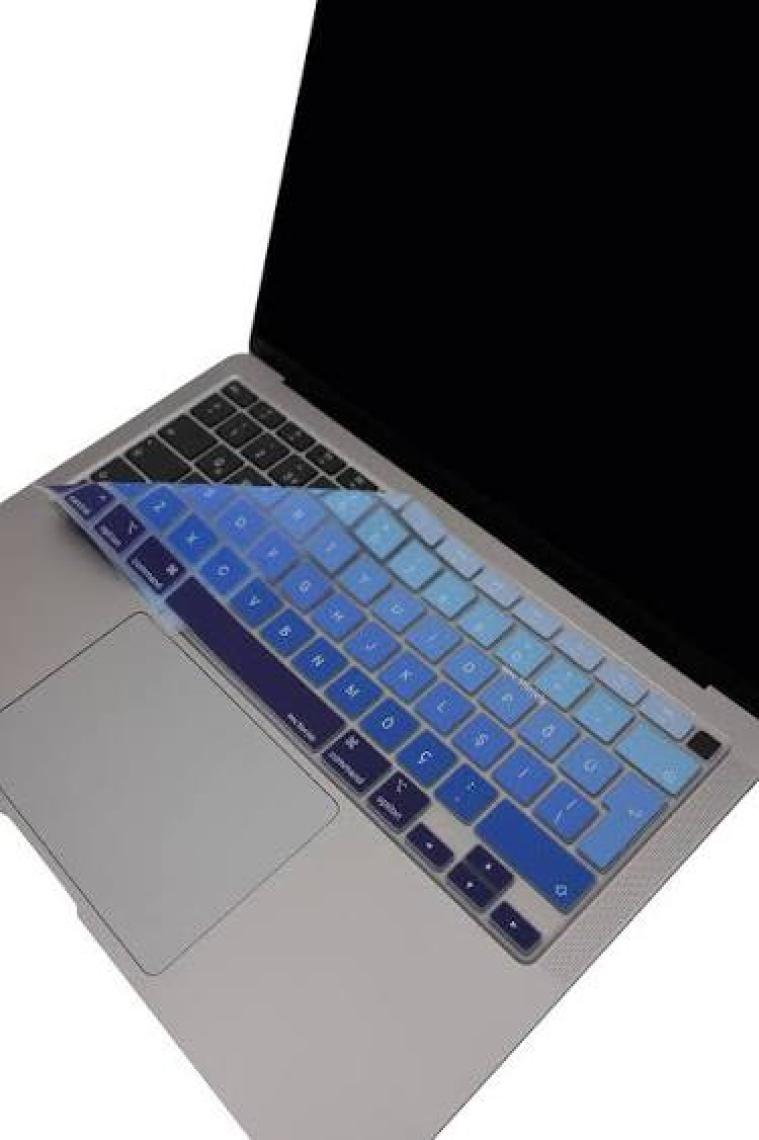 McStorey Macbook Air M1 Klavye Kılıfı Türkçe Q Baskı A2179 A2337 ile Uyumlu Ombre