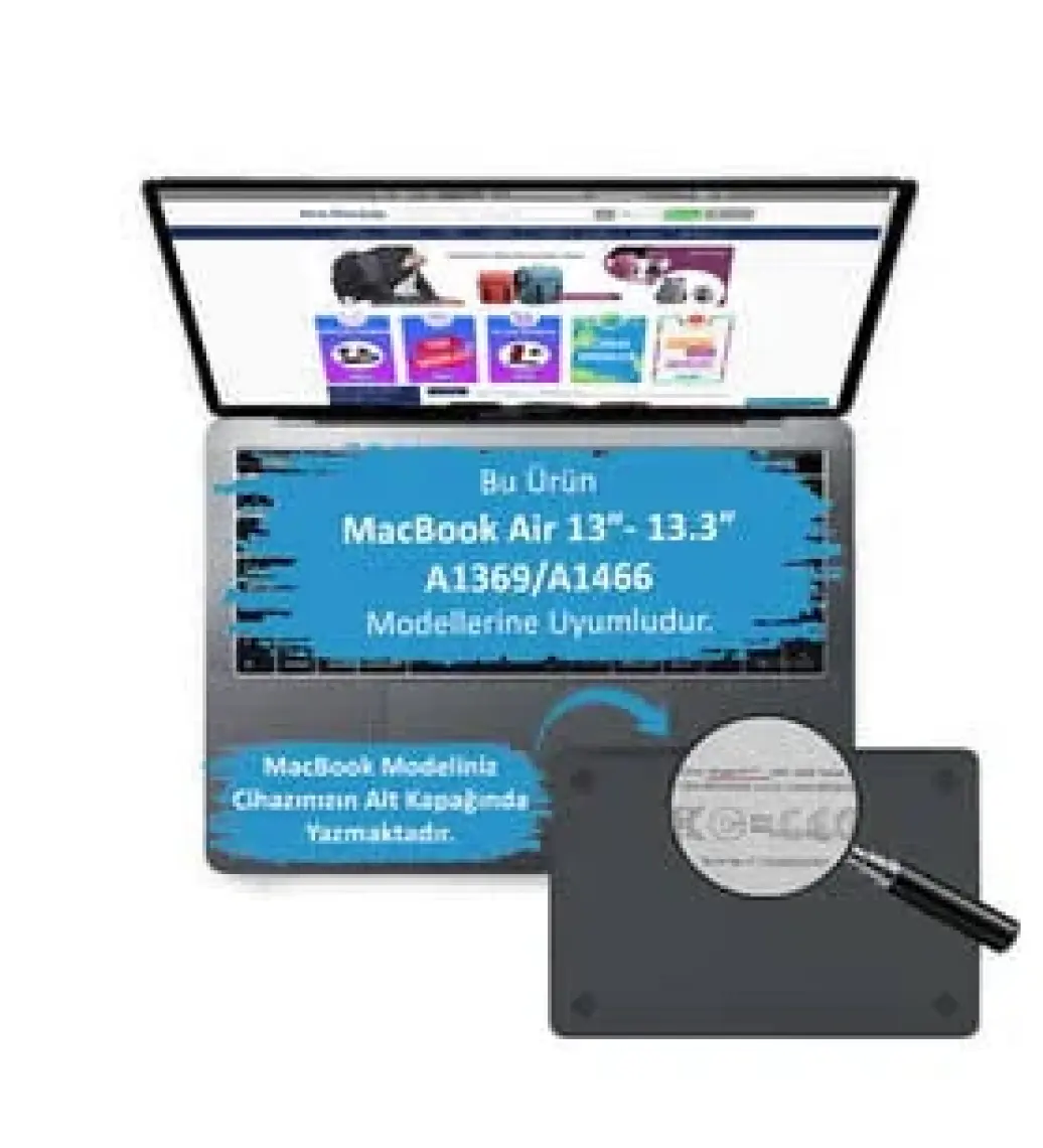 McStorey MacBook Air Kılıfı Macbook Air 13inç Mat (Eski USB'li Model 2010-2017) A1369 A1466 ile Uyumlu