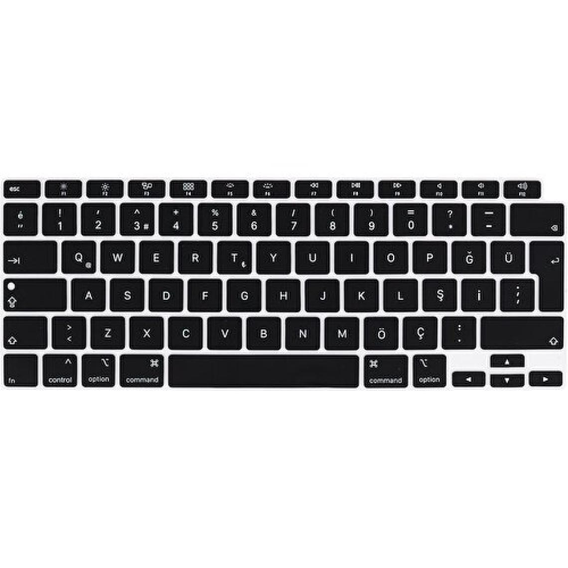 AktarMobile MacBook Air 13 M1 2021 Klavye Koruyucu 13.3" A2337 Uyumlu Türkçe Q Silikon Ped