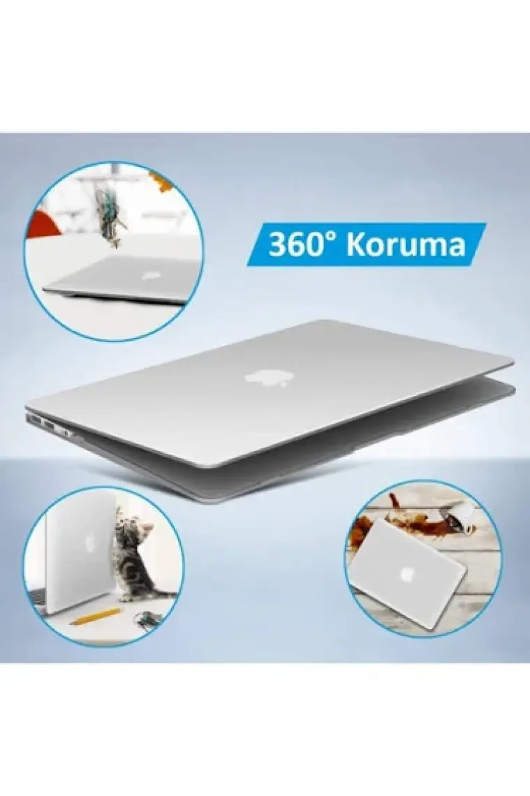 Codegen Apple 15" Macbook Pro A1707 A1990 Beyaz Kılıf Koruyucu Kapak CMPT-156W (2016-2017-2018-2019 Üretim)