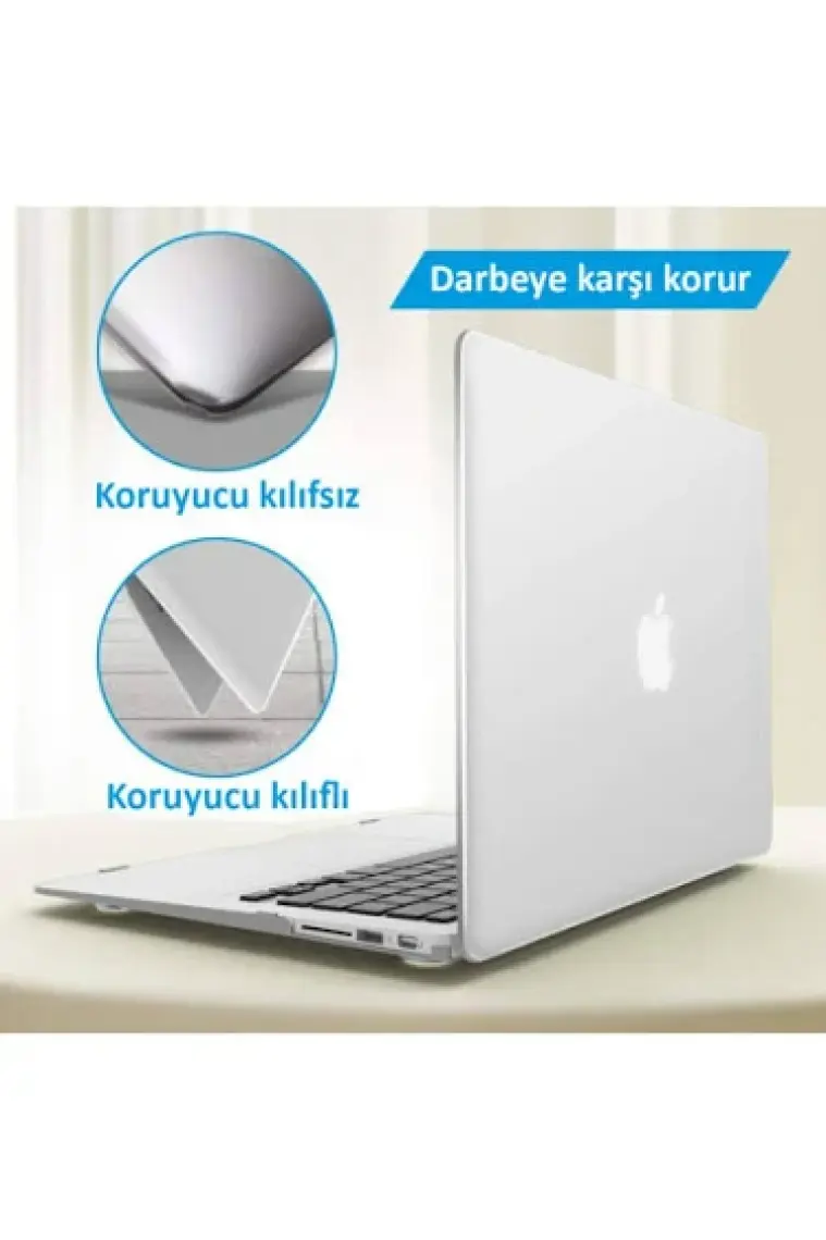 Codegen Apple 15" Macbook Pro A1707 A1990 Beyaz Kılıf Koruyucu Kapak CMPT-156W (2016-2017-2018-2019 Üretim)