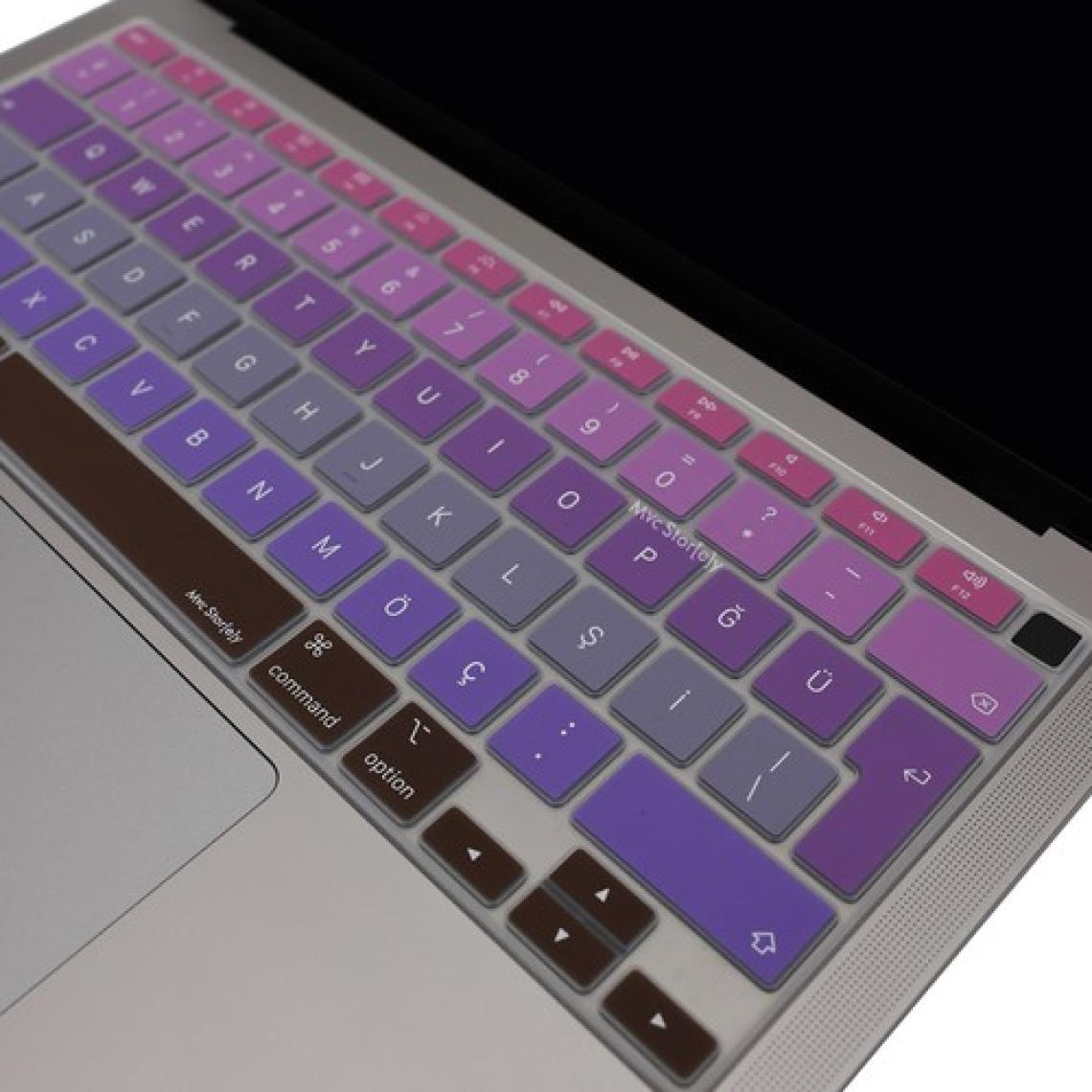 McStorey Macbook Air M1 Klavye Kılıfı Türkçe Q Baskı A2179 A2337 ile Uyumlu Ombre
