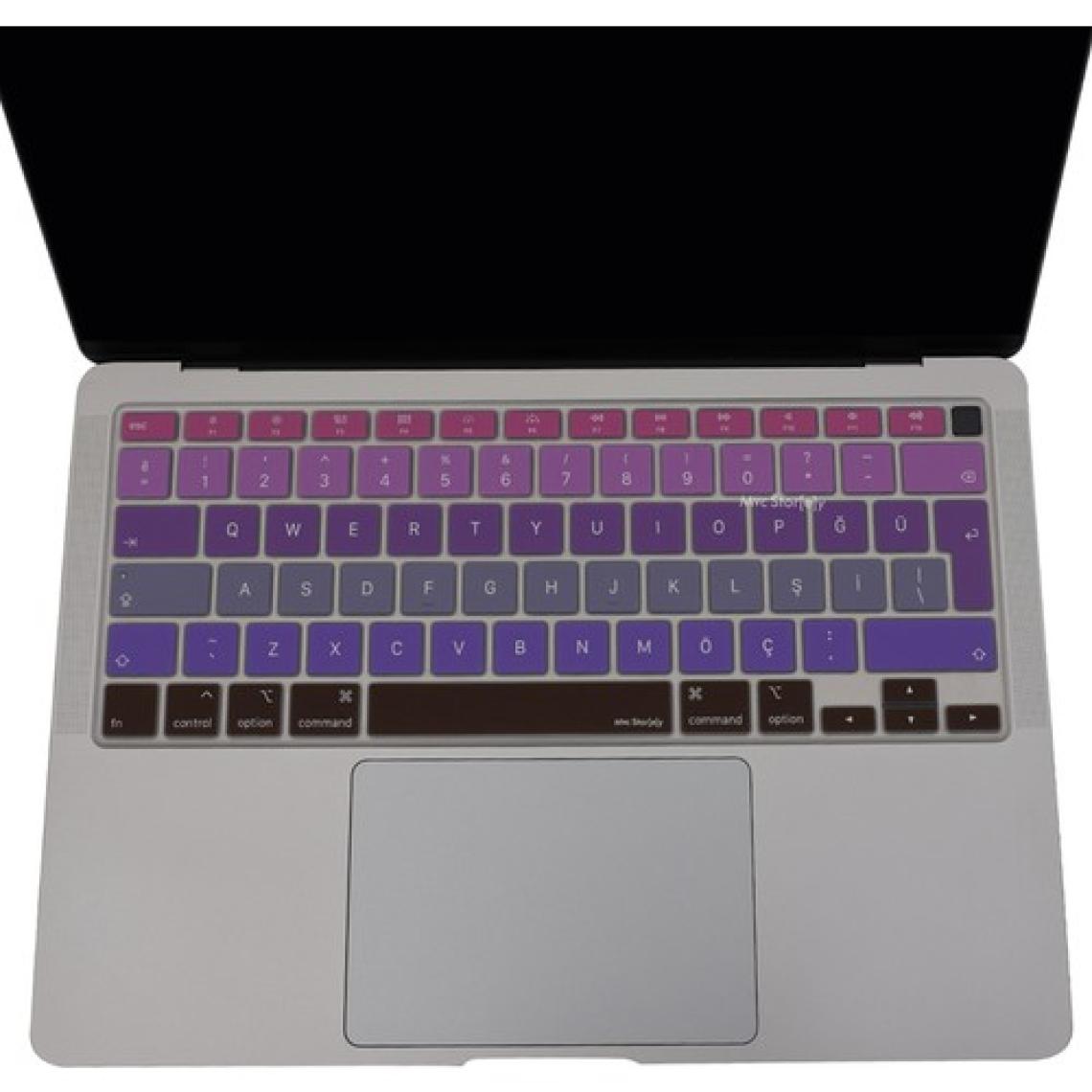 McStorey Macbook Air M1 Klavye Kılıfı Türkçe Q Baskı A2179 A2337 ile Uyumlu Ombre