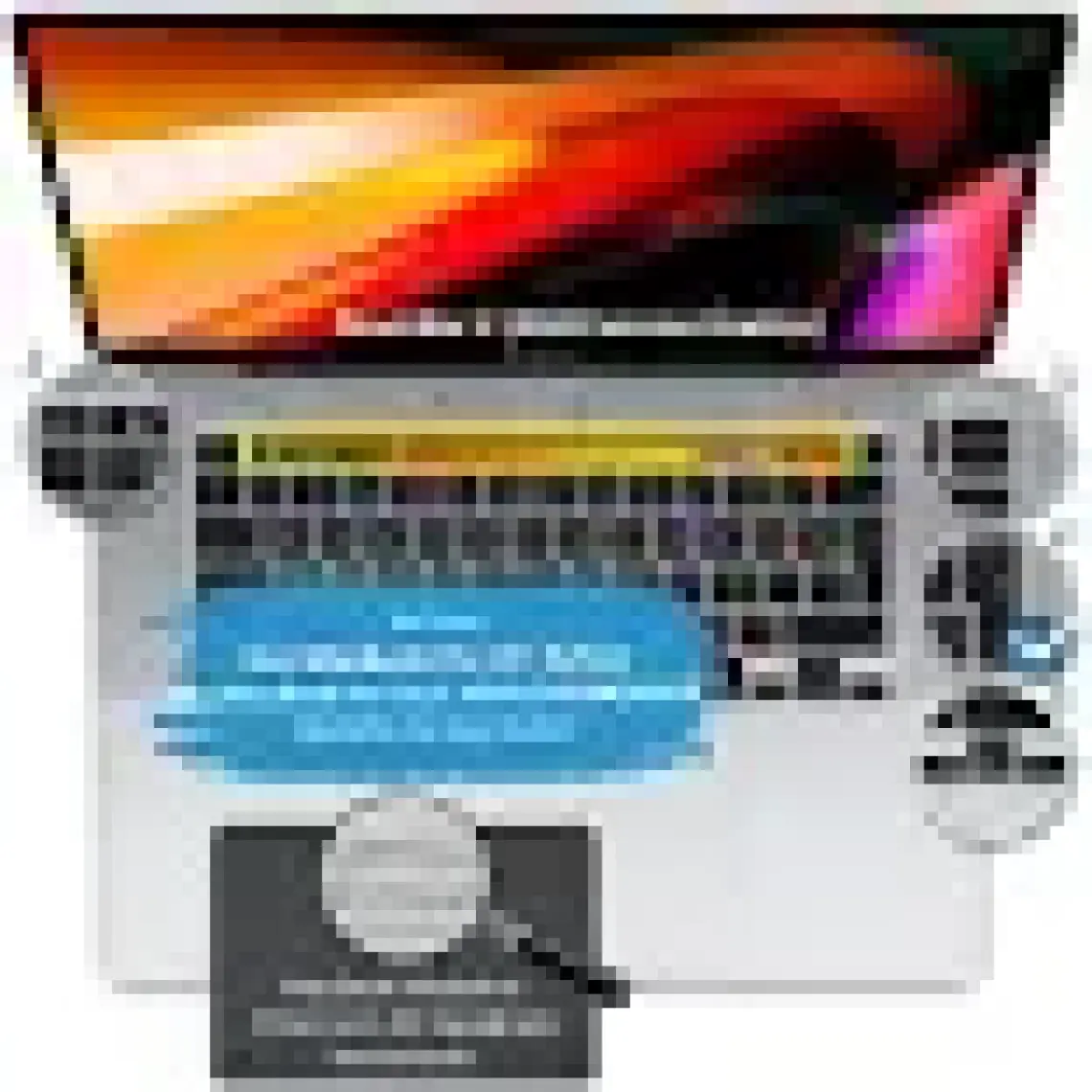 McStorey Macbook Pro Klavye Kılıfı 13inç M1-M2 Türkçe Q Baskı A2338 2289 2251 A2141 ile Uyumlu Ombre