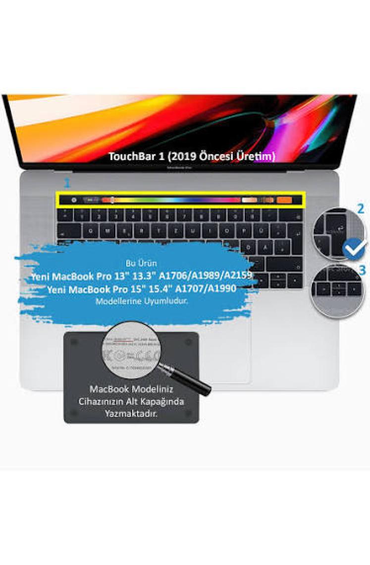 McStorey Macbook Pro Klavye Koruyucu UK(EU) İngilizce Baskı A1706 A1989 A2159 A1707 A1990 Uyumlu