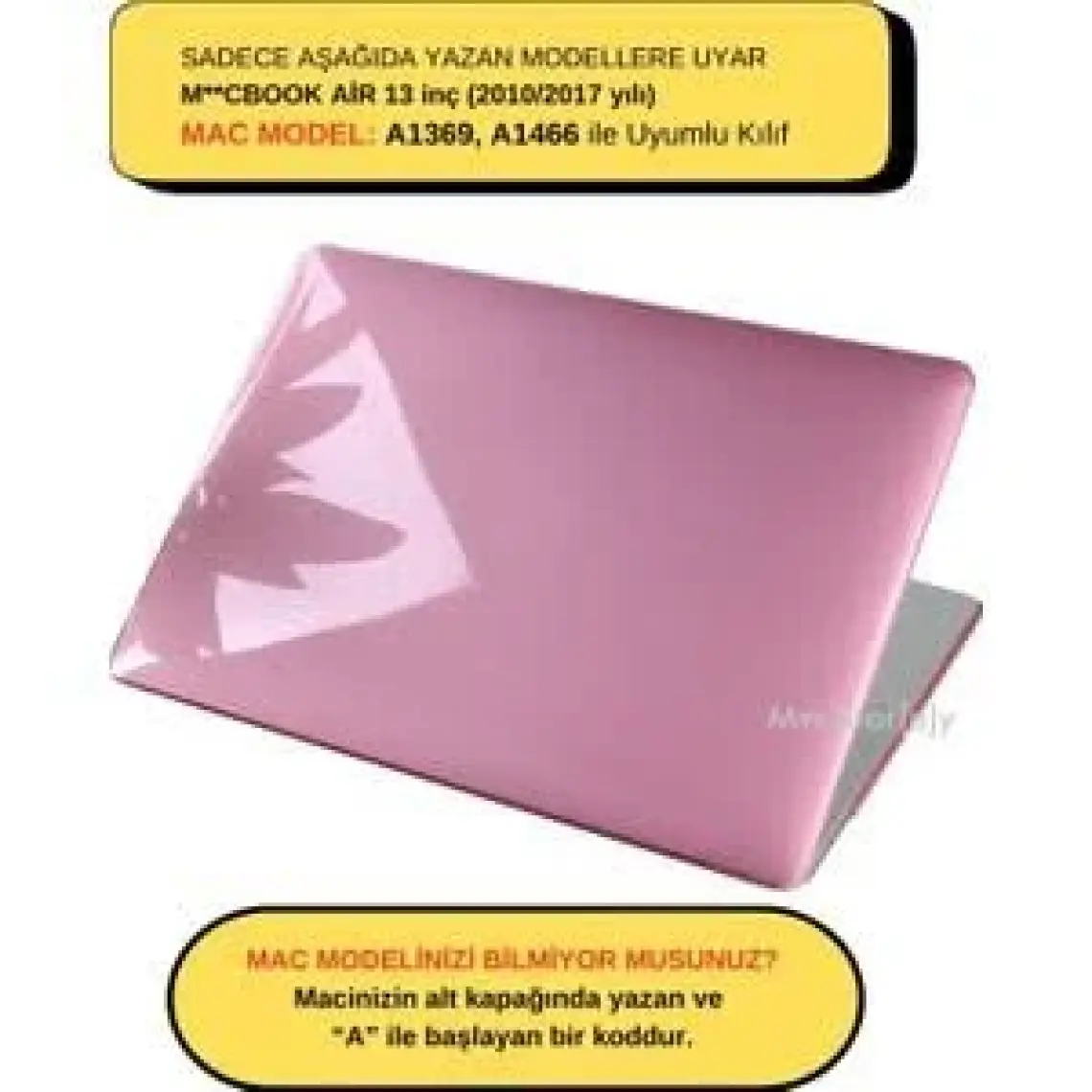 McStorey Macbook Air Kılıf 13 inç Parlak Kristal (Eski USB'li Model 2010-2017) A1369 A1466 ile Uyumlu