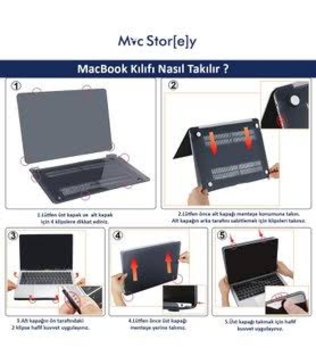 McStorey Macbook Pro Kılıf 13 inç M1-M2 A1706-08 A1989 A2159 A2251 A2289 A2338 ile Uyumlu Kristal