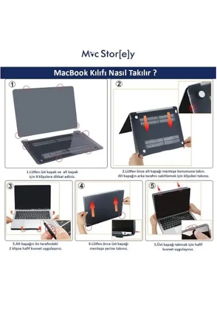 McStorey Macbook Air M1 Kılıf 13 inç A1932 A2179 A2337 ile Uyumlu Mat