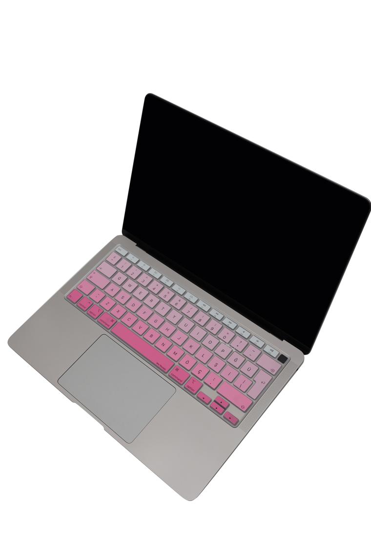 Macbook Air M1 ile Uyumlu Klavye Koruyucu TouchID A2179 A2337 Türkçe Baskı Gradient