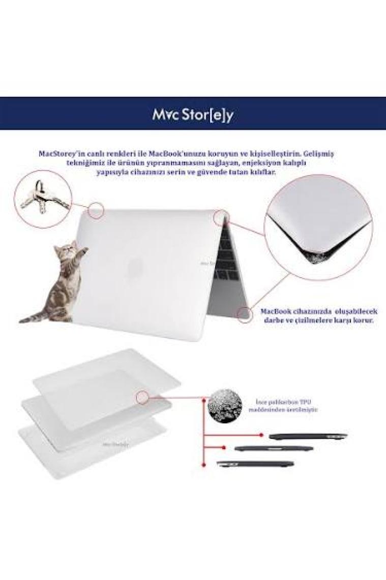 McStorey Macbook Pro Kılıf 13inç M1-M2 A1706-08 A1989 A2159 A2251 A2289 A2338 ile Uyumlu Mat