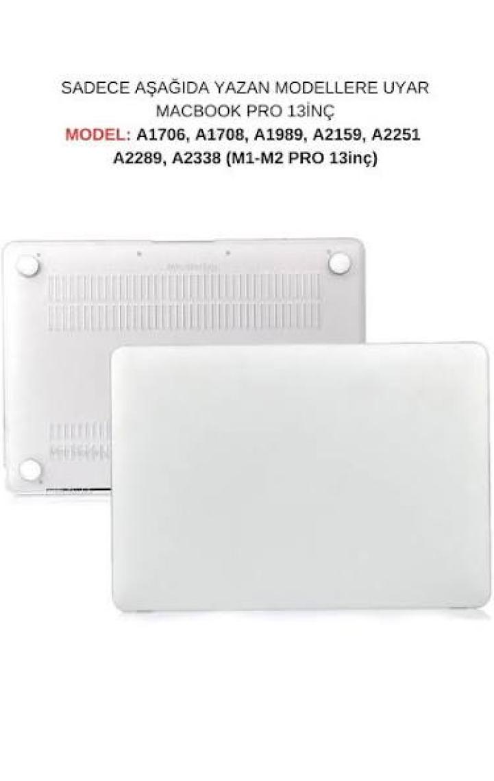 McStorey Macbook Pro Kılıf 13inç M1-M2 A1706-08 A1989 A2159 A2251 A2289 A2338 ile Uyumlu Mat