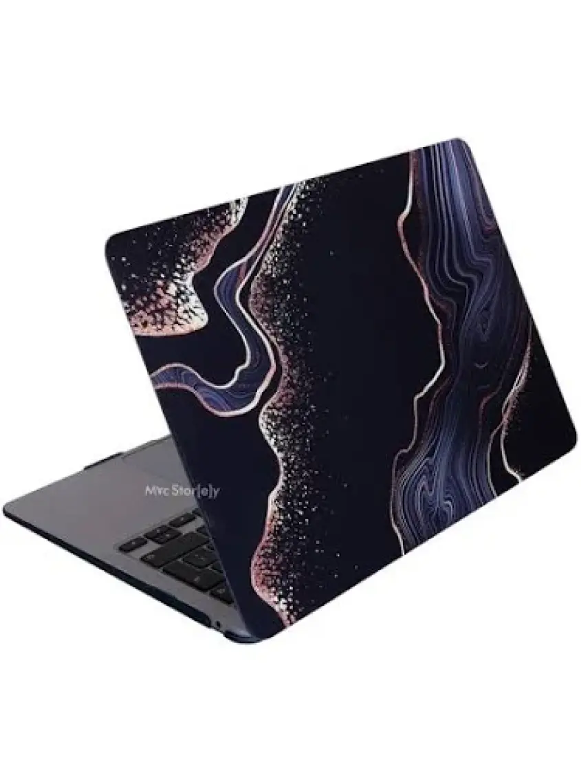 Mcreative Macbook Air M1 Kılıf 13 Inç MARBLE15NL (Touchıd'li M1 Air) A2337 A2179 A1932 ile Uyumlu Açık Pembe