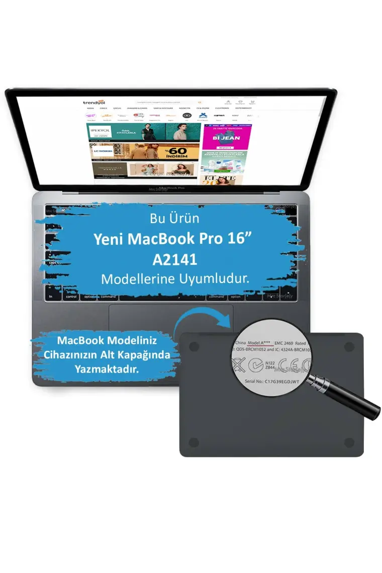 McStorey Macbook Pro Kılıf 16 inç A2141 (2019 yılı) ile Uyumlu Mat