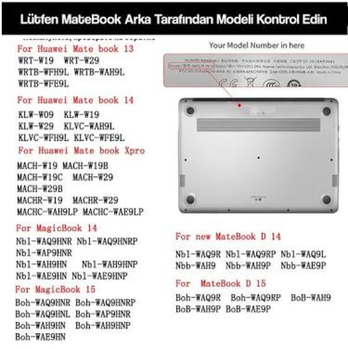 SyncCase Huawei Uyumlu Kılıf MateBook D14 Kılıf (2019-2020-2021-2022 Yılı) ile Parlak Kristal iz Yapmaz