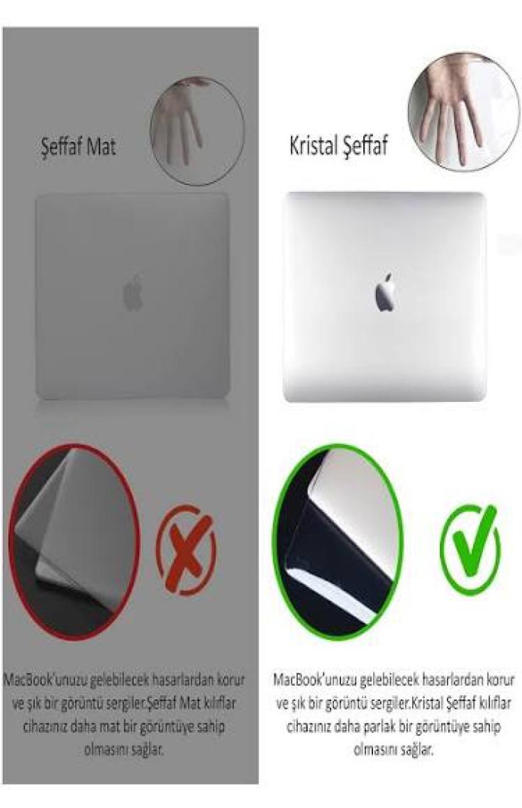McStorey Macbook Pro Kılıf 16 inç A2141 ile Uyumlu (2019 Yılı) Kristal