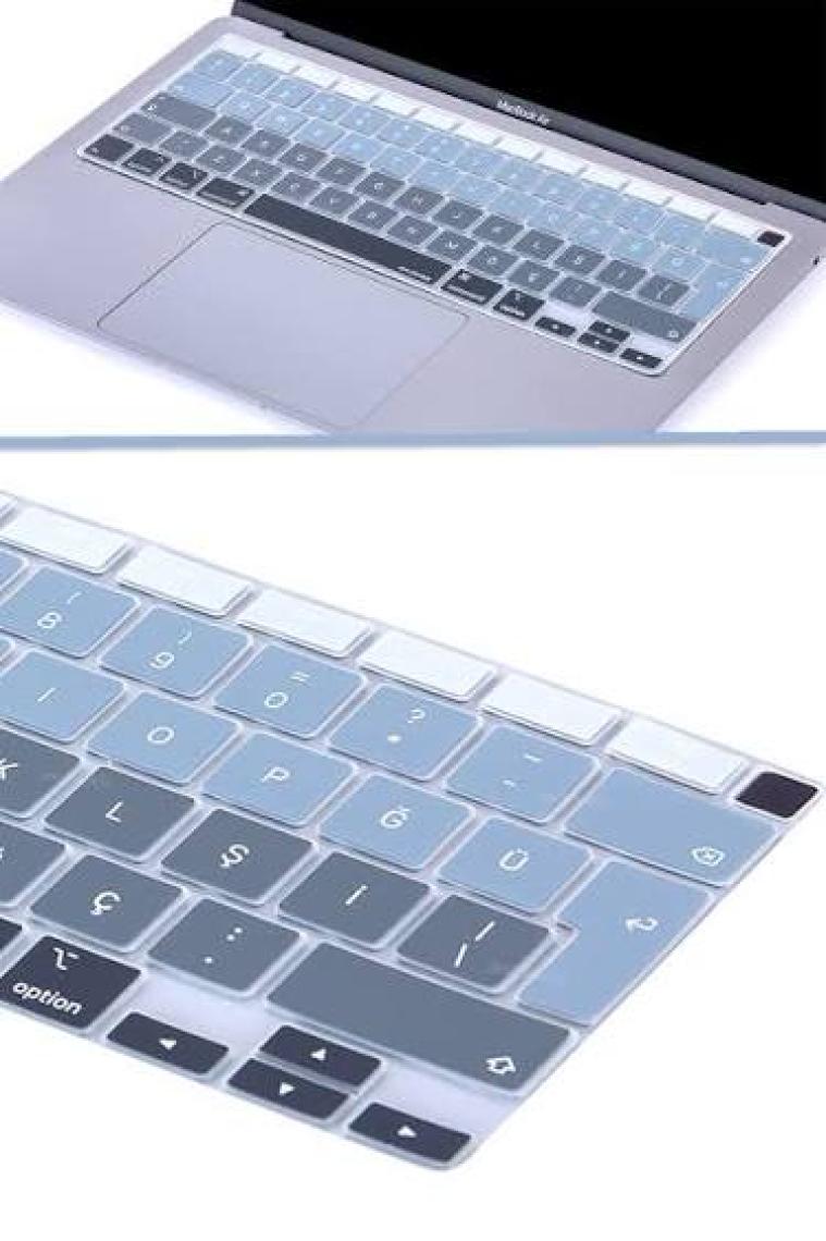 McStorey Macbook Air M1 Klavye Kılıfı Türkçe Q Baskı A2179 A2337 ile Uyumlu Ombre