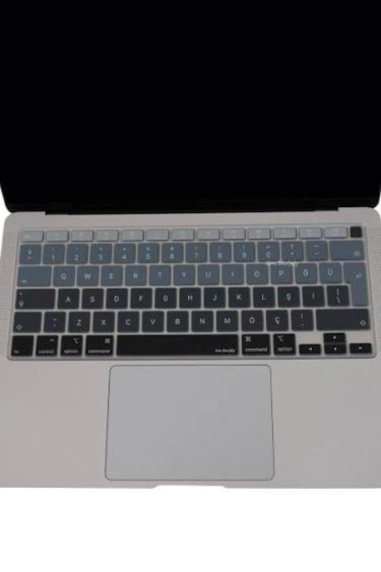 McStorey Macbook Air M1 Klavye Kılıfı Türkçe Q Baskı A2179 A2337 ile Uyumlu Ombre