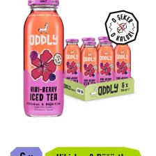 ODDLY Hıbıberry Soğuk Çay Cam Hibiscus Böğürtlen 250 ml x 6 Adet
