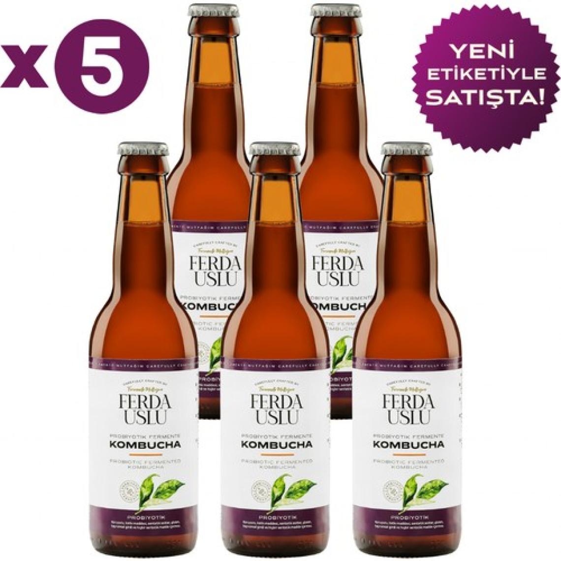 Fermente Mutfağım Organik Kombucha Çayı 5 x 330 ML