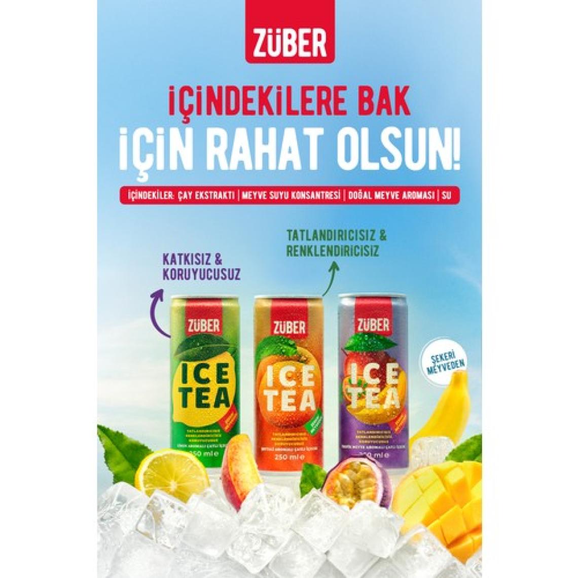 Züber Ice Tea Tropik Meyve 250ml X 12 Adet