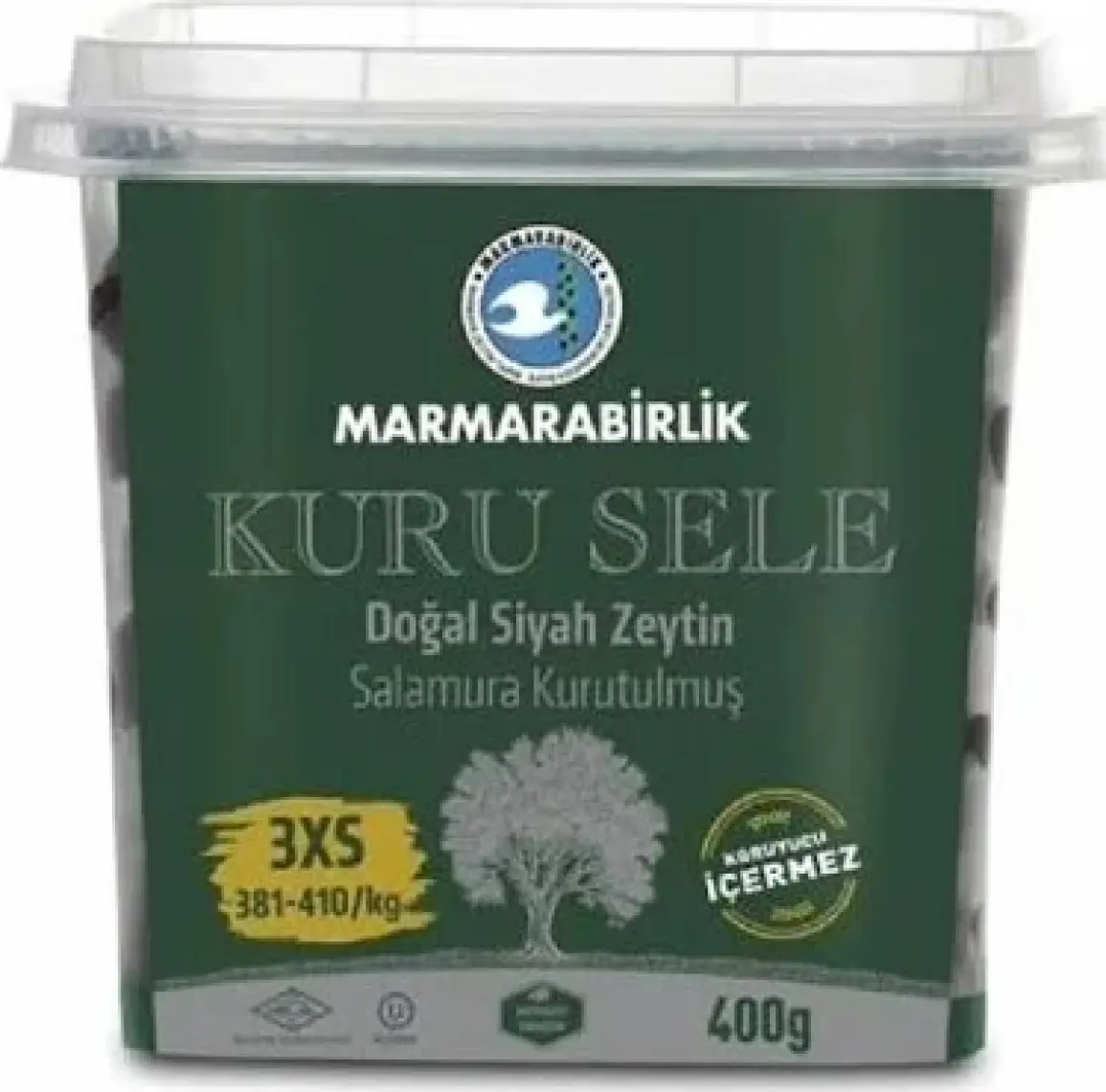 Siyah Zeytin Kuru Sele 400 Gr. (381-410)