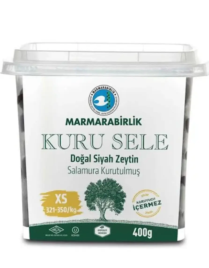 Siyah Zeytin Kuru Sele 400 Gr. (381-410)