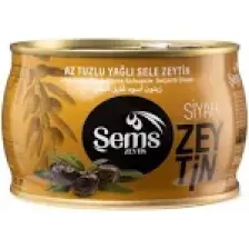 Ahsaf Şems Yağlı Siyah Sele Zeytin 300 Gr 201-230 Kalibre