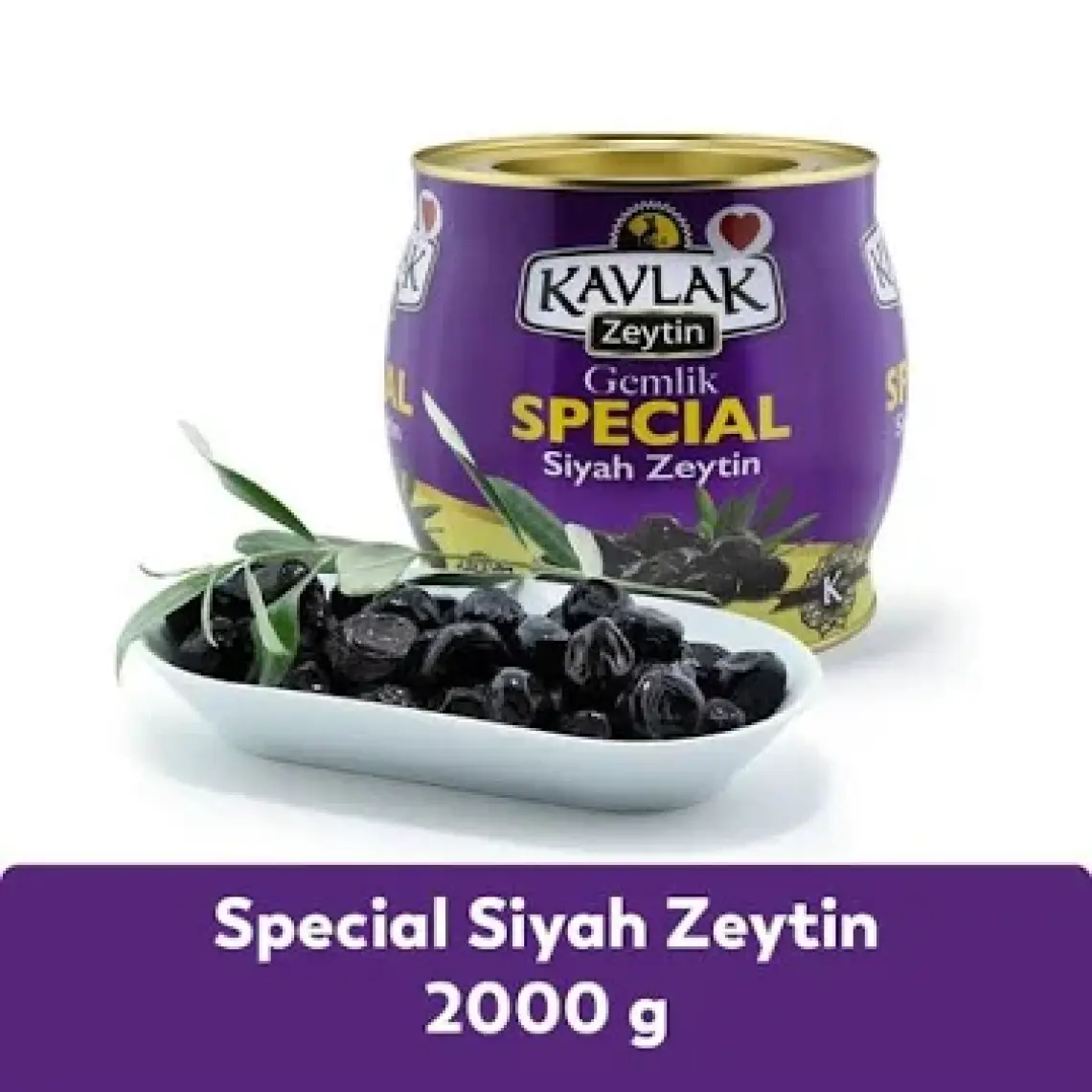 Kavlak Special Gemlik Siyah Zeytin 2 kg ( Brüt )