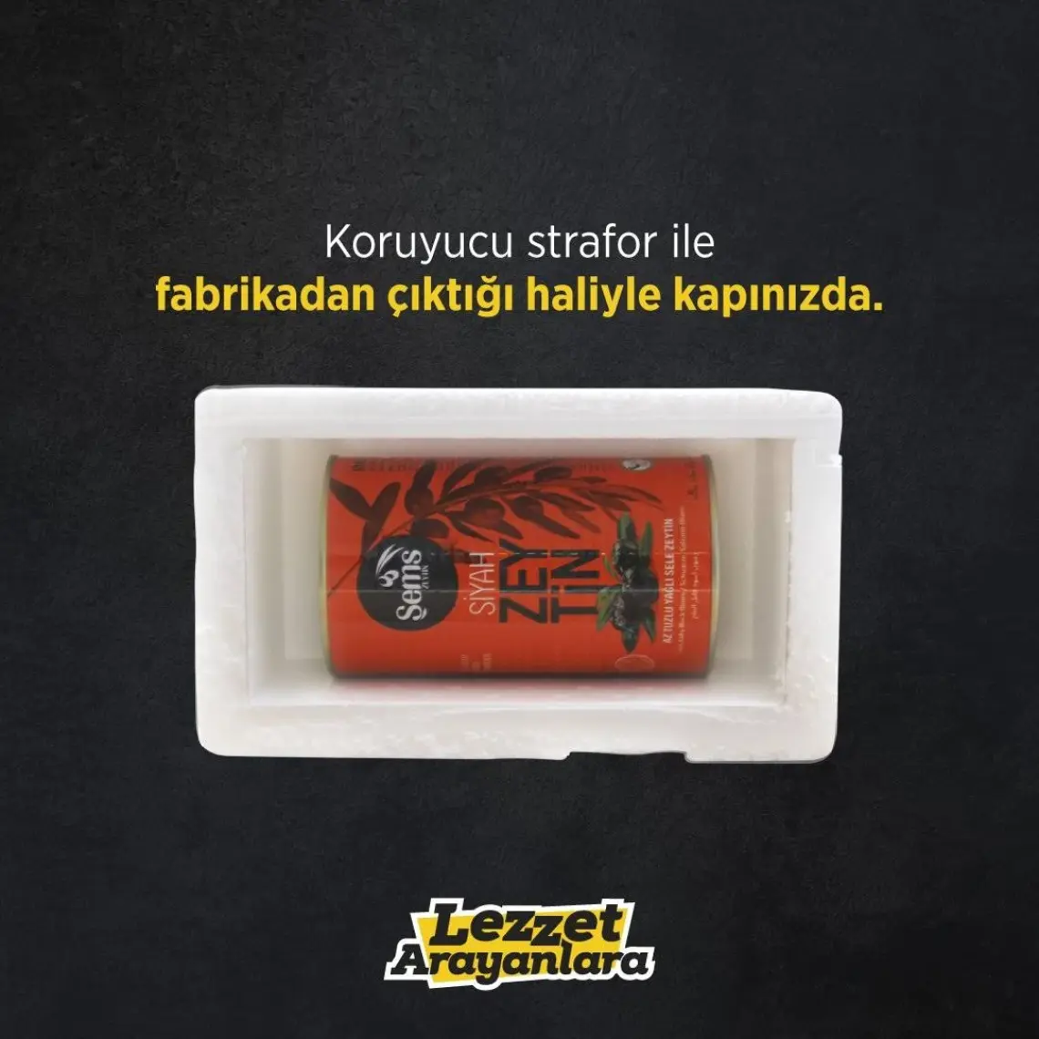 Şems Siyah Zeytin 351-380 Kalibre 2000 gr