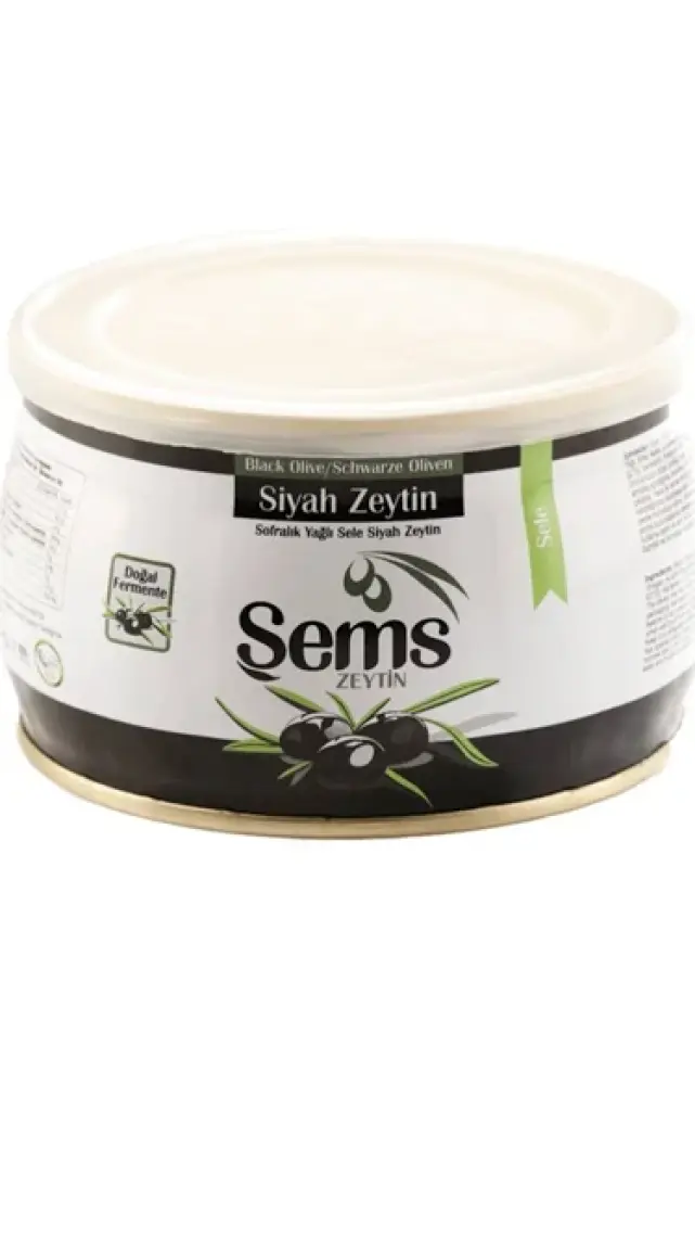 Ahsaf Şems Yağlı Siyah Sele Zeytin 300 Gr 261-290 Kalibre