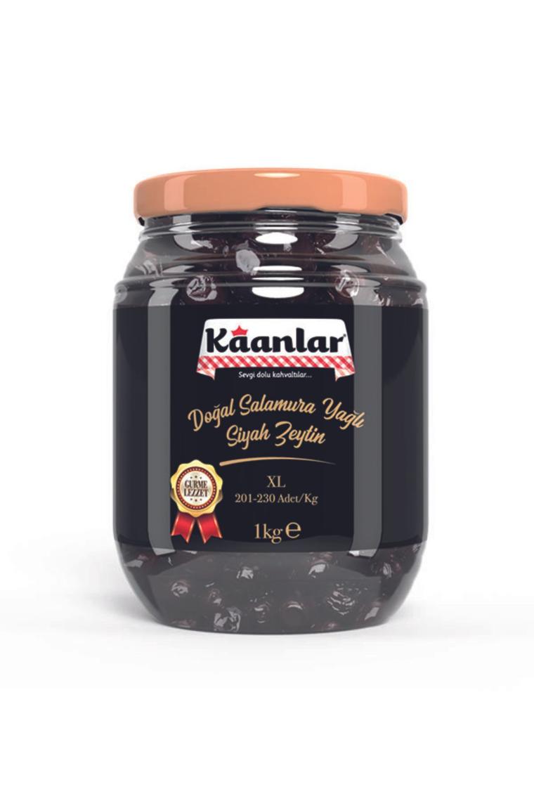 Kaanlar Salamura Yağlı Siyah Zeytin 1 kg
