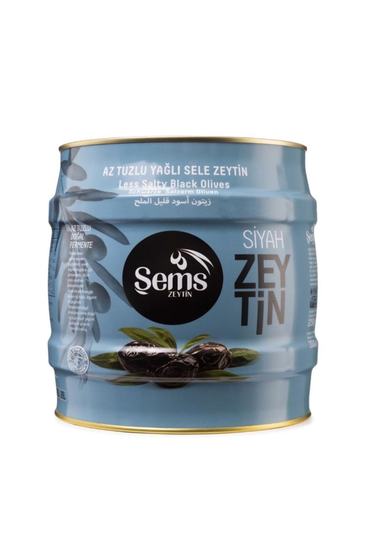 Şems 261-290 Kalibre 2 kg Yağlı Sele Siyah Zeytin