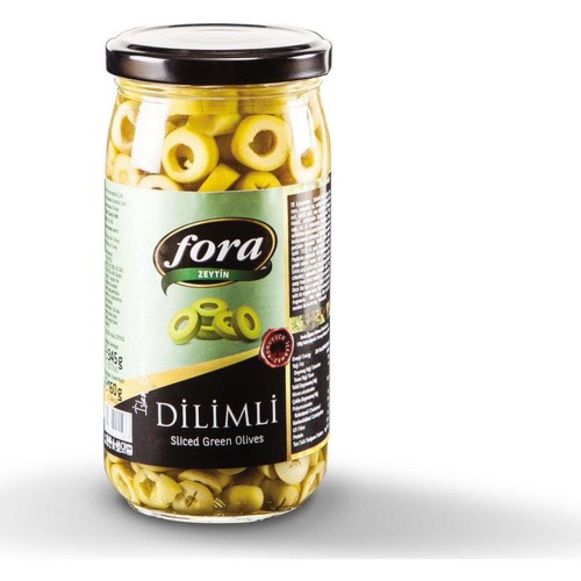 Fora Dilimli Yeşil Zeytin Kavanoz 160 gr