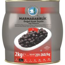 Marmarabirlik (L) 231-260 Kalibre Yağlı Siyah Zeytin 2 kg