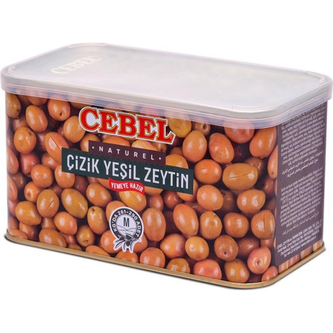 Cebel Yeşil Zeytin Çizik   M  261-290 Kalibre 700 gr Tnk