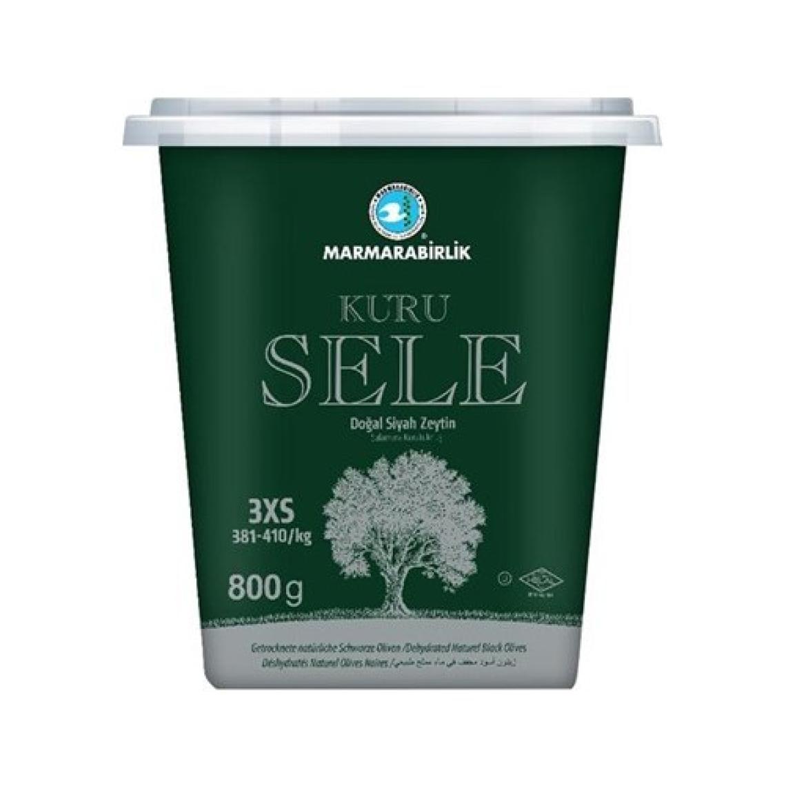 Marmarabirlik Kuru Sele 800 gr 3XS (381-410) Siyah Zeytin