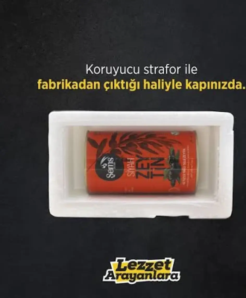 Şems Yağlı Siyah Sele Zeytin 900 Gr -261-290 Kalibre