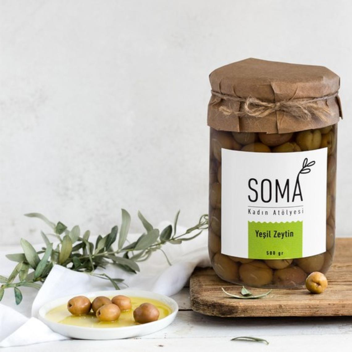 Soma Kadın Atölyesi Yeşil Zeytin Boyasız Katkısız - 500 gr
