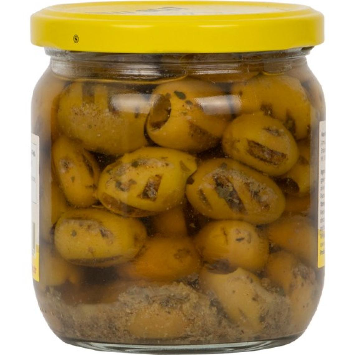 The Mill Gurme Izgara Zeytin 380 gr Cam Kavanoz - %100 Natürel Sızma Zeytinyağı, Baharat ve Sarımsak İçerikli - Kahvaltı, Salata ve Atıştırmalıklar İçin Uygun - Doğal Olarak İşlenmiş - Pastörize