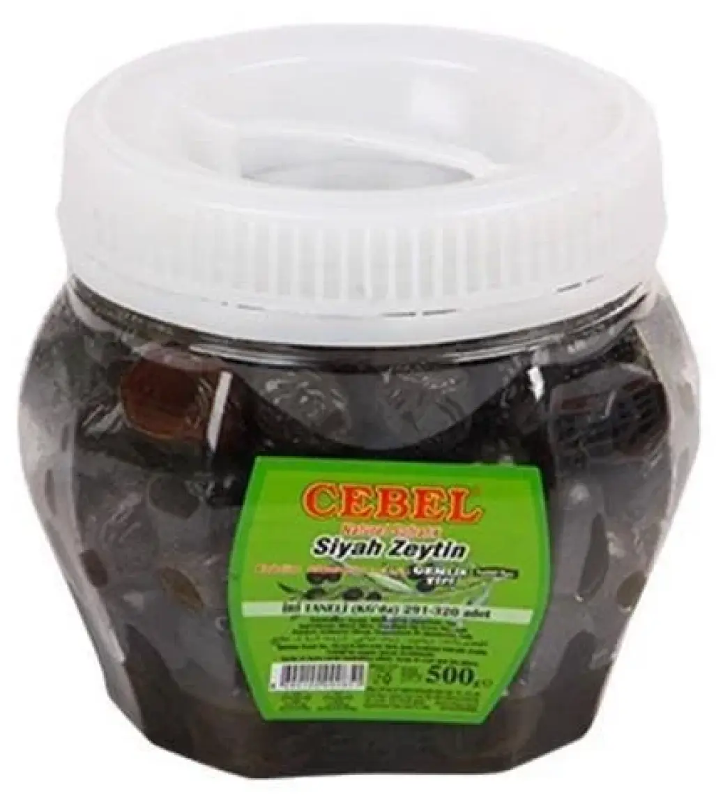 Cebel Siyah Zeytin  İri Taneli  500 gr  Pet