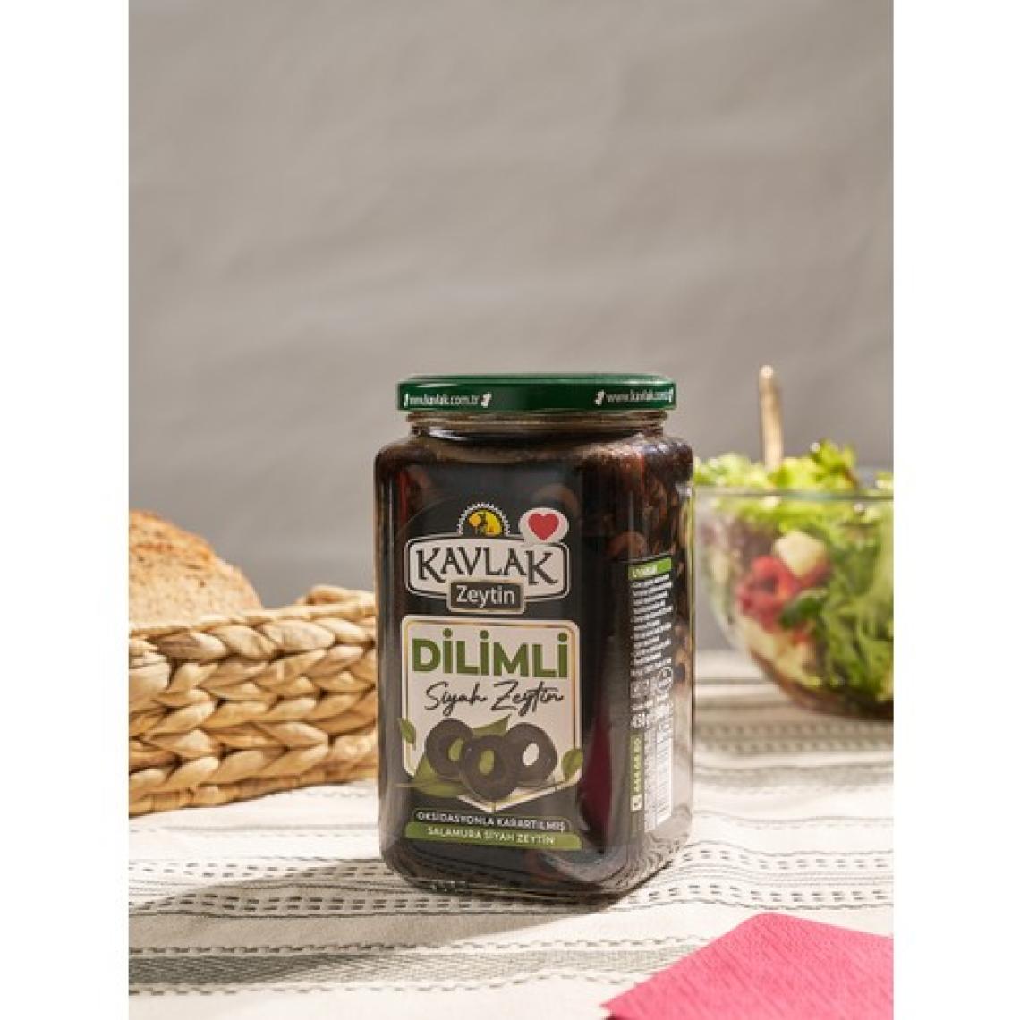 Kavlak Zeytin 450 gr Siyah Dilimli Zeytin