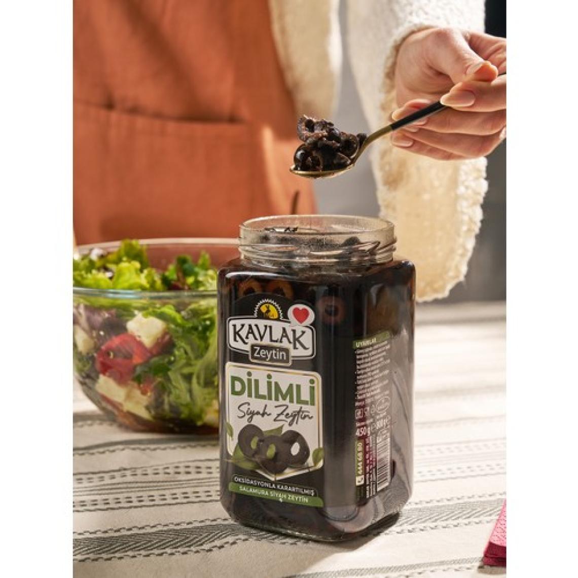 Kavlak Zeytin 450 gr Siyah Dilimli Zeytin