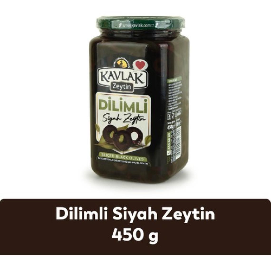 Kavlak Zeytin 450 gr Siyah Dilimli Zeytin